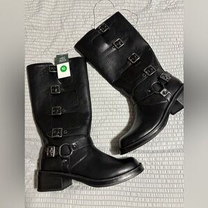 Wild Fable Black Buckle Mid-Calf Women's Boots BNWT Size 10